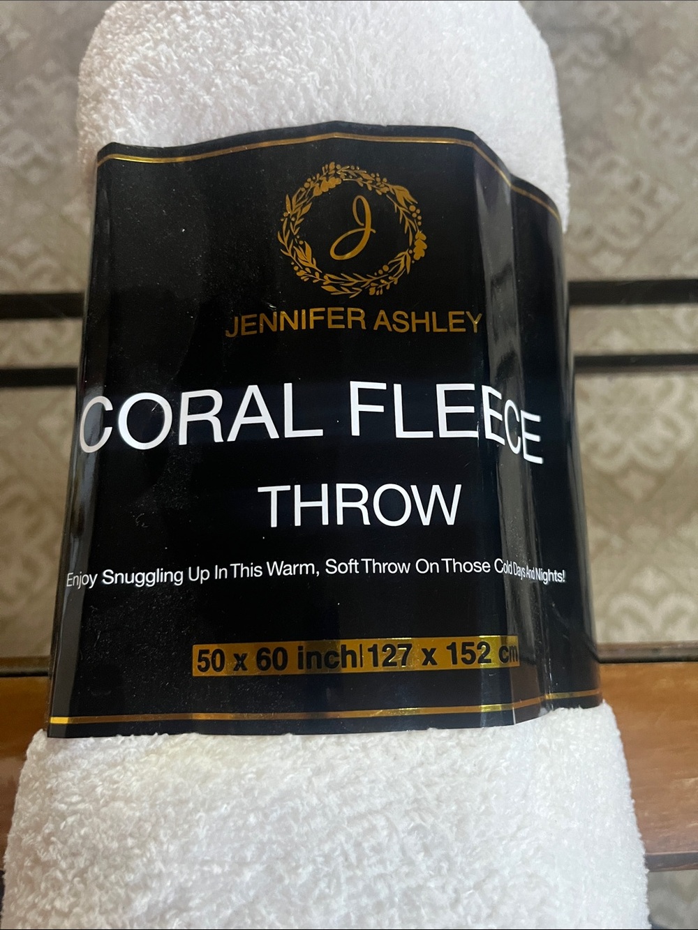 Cream Coral Fleece Throw Blanket